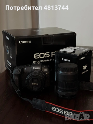Canon EOS RP като нова +2 обектива +светкавица, пълен комплект, готов за снимане, снимка 2 - Фотоапарати - 54378887