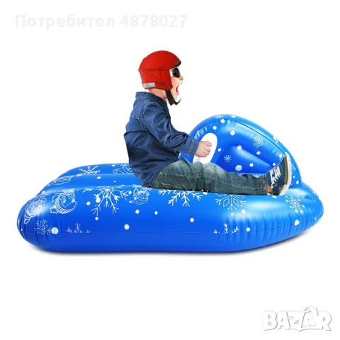 Надуваем джет с дръжки, подходящ за зимата и лятото/Размери: Височина: 50 см, Ширина: 120 см, Дължин, снимка 3 - Надуваеми играчки - 55471192
