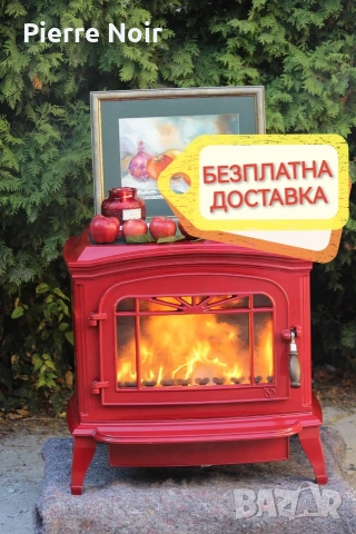 Френска чугунена печка на дърва , снимка 1 - Камини - 50279524