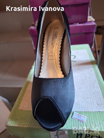 нови обувки Мегияс сатен , снимка 5 - Дамски обувки на ток - 54209182