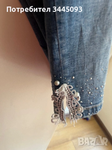 Нови 3/4 дънкови панталони - рр S, снимка 4 - Дънки - 54341401