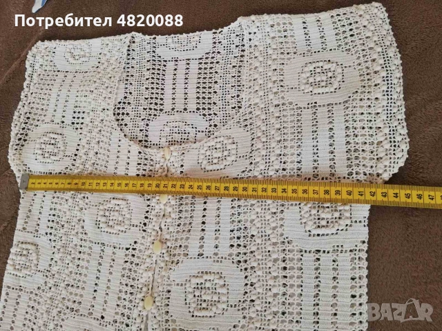 Дамски топ РЪЧНО плетиво 100% памук, НОВ, снимка 4 - Корсети, бюстиета, топове - 55140422