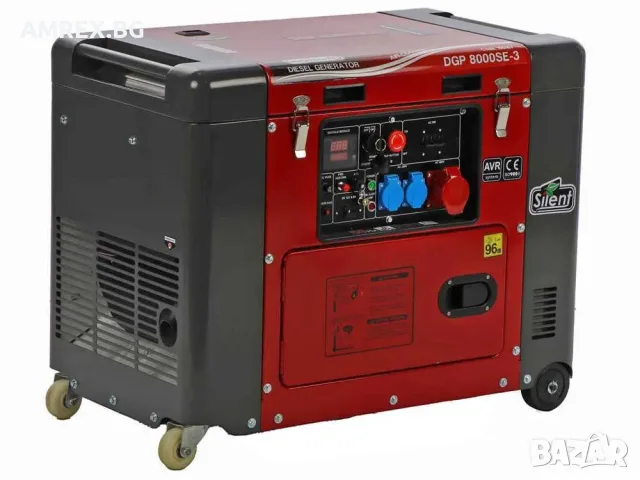 Шумоизолиран дизелов трифазен генератор GeoTech Pro 6 kW, снимка 4 - Генератори - 55393556