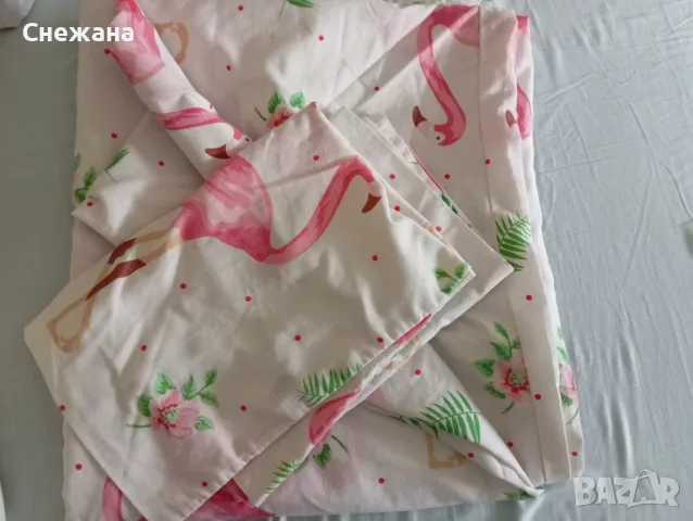 Комплект Бельо чаршафи долен и горен и две калъфки от памучно хасе, снимка 3 - Спално бельо - 55315952