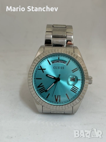 Дамски часовник Guess Luna GW0308L4 (Сребрист със син циферблат) – Оригинален, Ново състояние