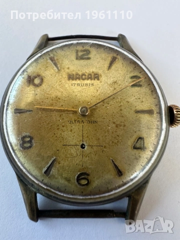 Винтидж механичен, мъжки часовник NACAR, Швейцария. Swiss made.