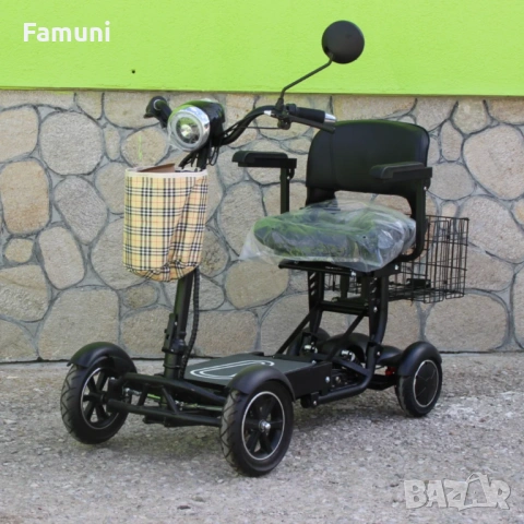 Инвалидна Електрческа Четириколка 350W ЧЕРНА