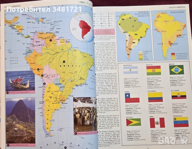 Голям атлас на света / Reader's Digest Bartholomew Illustrated Atlas of the World, снимка 6 - Пътеводители, карти и атласи - 54960093