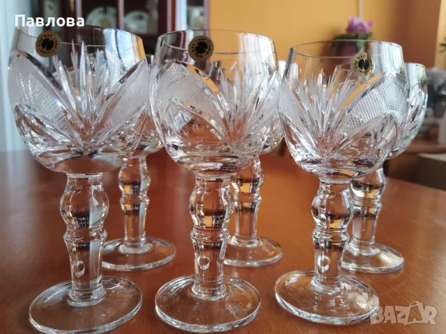 Кристални чаши за ракия, серия,, Рамона ", снимка 3 - Чаши - 55446041