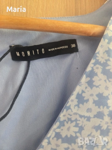 Лятна синя рокля на Цветя Mohito, снимка 3 - Рокли - 54720685