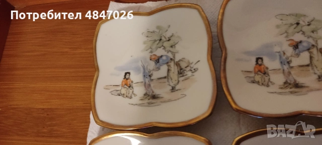 Порцеланови чинийки Alka Kunst Bavaria 6бр, снимка 2 - Колекции - 54857582