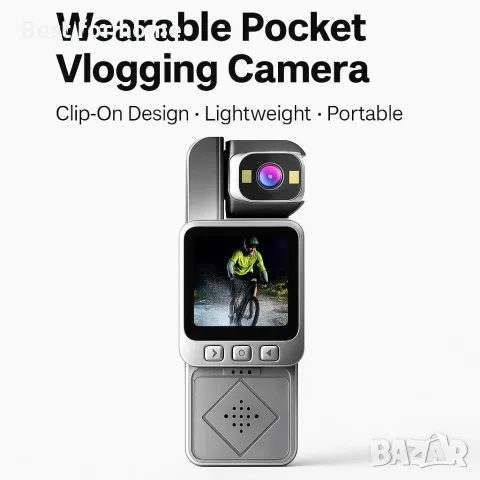 Acuvar Mini Clip-On телесна камера 1080P с 360° , снимка 2 - Други - 55524198