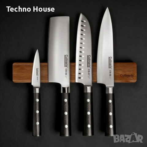 Магнитната лента за ножове, изработена от акациево дърво, снимка 3 - Прибори за хранене, готвене и сервиране - 54214738