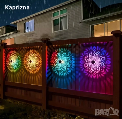 соларни LED лампи с мандала ефект, снимка 2 - Соларни лампи - 54575827
