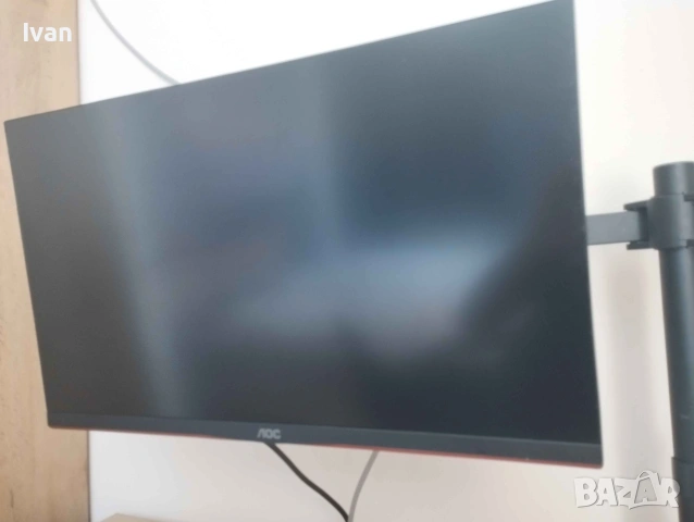 AOC Монитор - 2к Резолюция, 165hz , 24 Инча + Стойка за втори монитор, снимка 4 - Монитори - 55091824