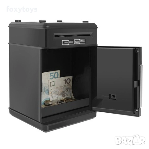 Касичка сейф Moneybox 23545 – с ПИН код, черен цвят, снимка 3 - Образователни игри - 54559025