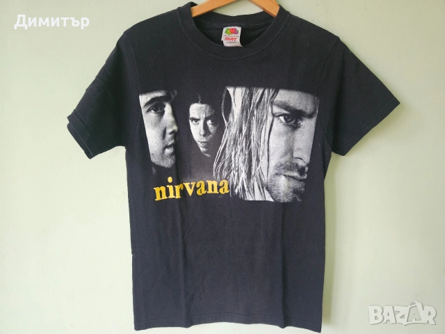 Тениска на Nirvana Kurt Cobain t-shirt rock music garage , снимка 4 - Тениски - 54023201