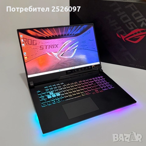 ASUS ROG Strix G17/144Hz/Ryzen 7 4800H/RTX 3050 Ti/16GB RAM/RGB/512GB, снимка 3 - Лаптопи за игри - 55243192