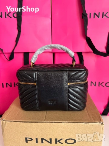 Дамска чанта PINKO Vanity Case в черен цвят, снимка 2 - Чанти - 54474707