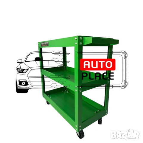 Количка за инструменти с 3 рафта ROCKFORCE, снимка 2 - Други инструменти - 53968837