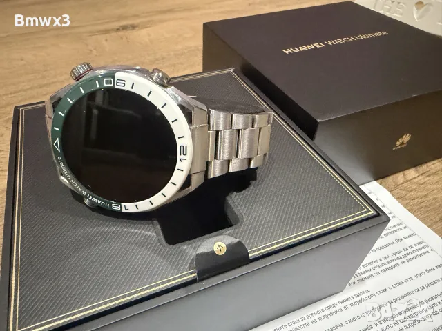 Гаранционен HUAWEI watch ultimate Green, снимка 2 - Смарт часовници - 55476765