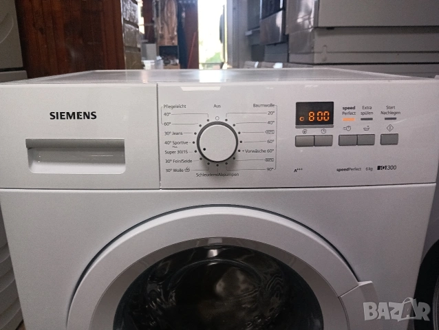 Като нова слим пералня Сименс Siemens IQ 300 A+++ 6кг 2 години гаранция!, снимка 4 - Перални - 54694748