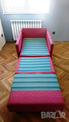 Разтегателен фотьойл, снимка 3 - Дивани и мека мебел - 54751406
