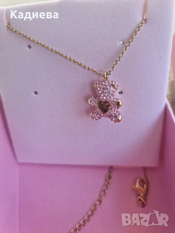 Ново Колие Swarovski - Bear, Pink, 18K rose gold finish, снимка 3 - Колиета, медальони, синджири - 55335594
