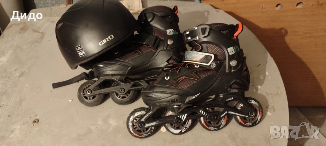 Ролери Oxelo Fit 3 JR Black Orange размер 35-38 с Каска Giro