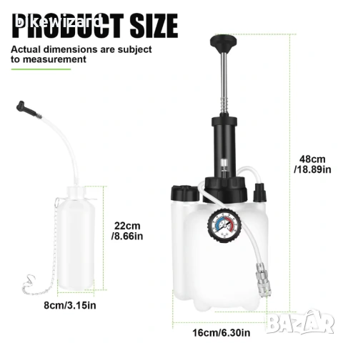 Комплект за обезвъздушаване на автомобилни спирачки ASUNCELL 3L + 1L за европейски модели , снимка 2 - Други инструменти - 54231610