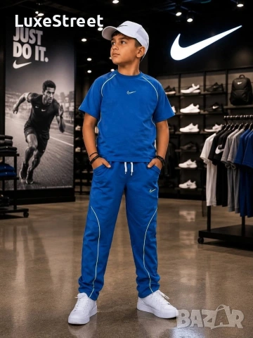Nike 🫟лого Бродирано 🫟 с Шапка 🫟 Детски Комплекти 
