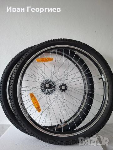 Нови на 25 км задна и предна капла Crosser X2 24" двойностенен алуминий 36H v-brake/ главина касета 
