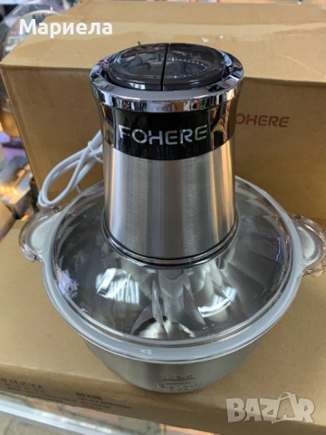 Eлектрически чопър FOHERE 2.5L , С 4 ножа, снимка 5 - Чопъри и пасатори - 54776165