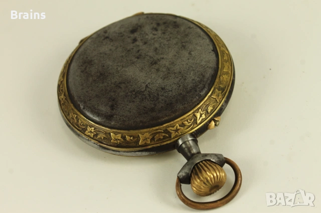 1900's REGULATEUR С Локомотив 68мм Джобен Часовник Син Емайл, снимка 11 - Антикварни и старинни предмети - 54942346