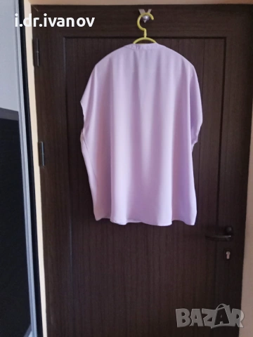 светло лилава шифонена блуза , снимка 2 - Тениски - 54095739