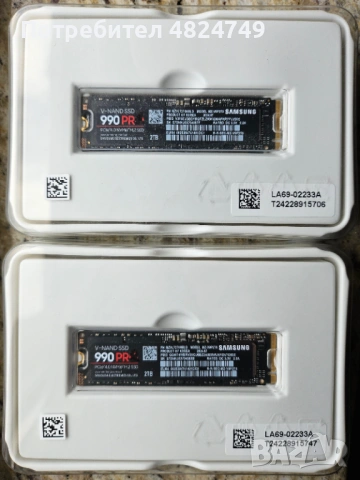 SAMSUNG 2TB PCIe 4.0 NVMe M.2 SSD 990 PRO ⨯ 2, снимка 2 - Твърди дискове - 54509724