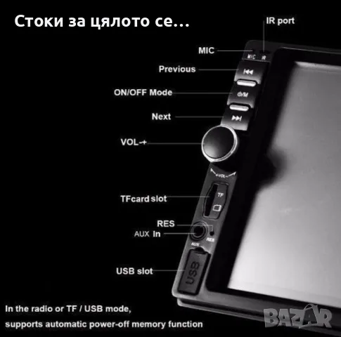 Мултимедия с Bluetooth,MP3, MP5,, снимка 2 - Аксесоари и консумативи - 55580864