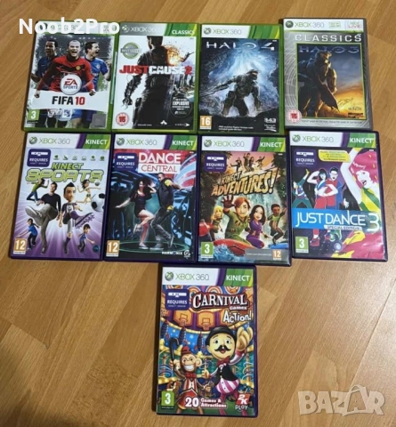 Xbox 360 Slim + Kinect + 9 игри | Пълен комплект , снимка 3 - Xbox конзоли - 54488700