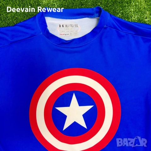 Мъжка тениска Under Armour - Capitan America, снимка 3 - Тениски - 54610823
