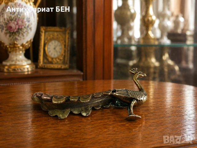 ВИНТИДЖ ДЕКОРАТИВНИ ФИГУРКИ – ПАУН И ПАТИЦА , снимка 5 - Декорация за дома - 54726880