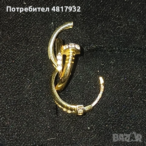 Златни обеци, 14 карата., снимка 2 - Пръстени - 55012659