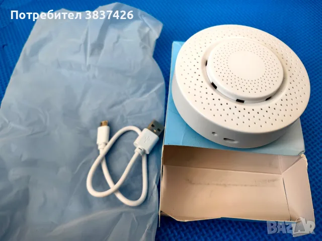 Смарт Сензор за Качество на Въздуха Tuya 6-в-1 | CO2, VOC, HCHO, Темп/Влага