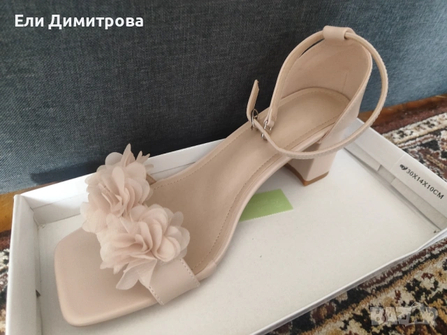 Елегантни сандали, на 6см ток. За 15€! 41 номер , снимка 2 - Сандали - 54278772