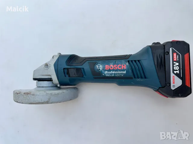 Акумулаторен ъглошлайф Bosch GWS 18V-125 V-Li 18волта 4.0ампера