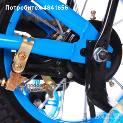 Детски велосипед с кош, помощни колела и два вида спирачки, снимка 2 - Детски велосипеди, триколки и коли - 55104779
