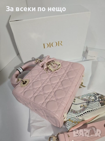Lady Dior Дамска Розова Чанта От Агнешка Кожа Код Brand Luxury Fashion20, снимка 7 - Чанти - 54960708