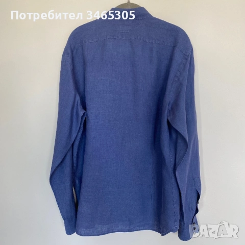 Van Laack Royal ленена мъжка риза, L, снимка 11 - Ризи - 54663003