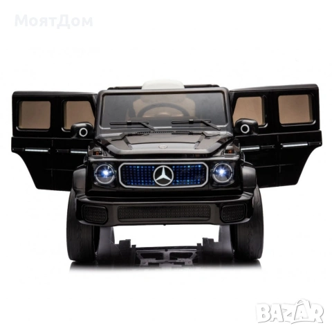 Акумулаторен джип Mercedes EQG Electric G-Class 12V с отварящи се врати меки гуми 4x4, снимка 4 - Детски велосипеди, триколки и коли - 55269451