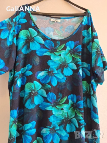 СТРАХОТНА ТУНИКА ЕФЕКТНИ ЦВЕТОВЕ 4XL-5XL, снимка 5 - Туники - 54813857