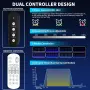 LED осветление 72 W за морски аквариум 89–107 см с контролер и таймер, за риби и коралови системи, снимка 3